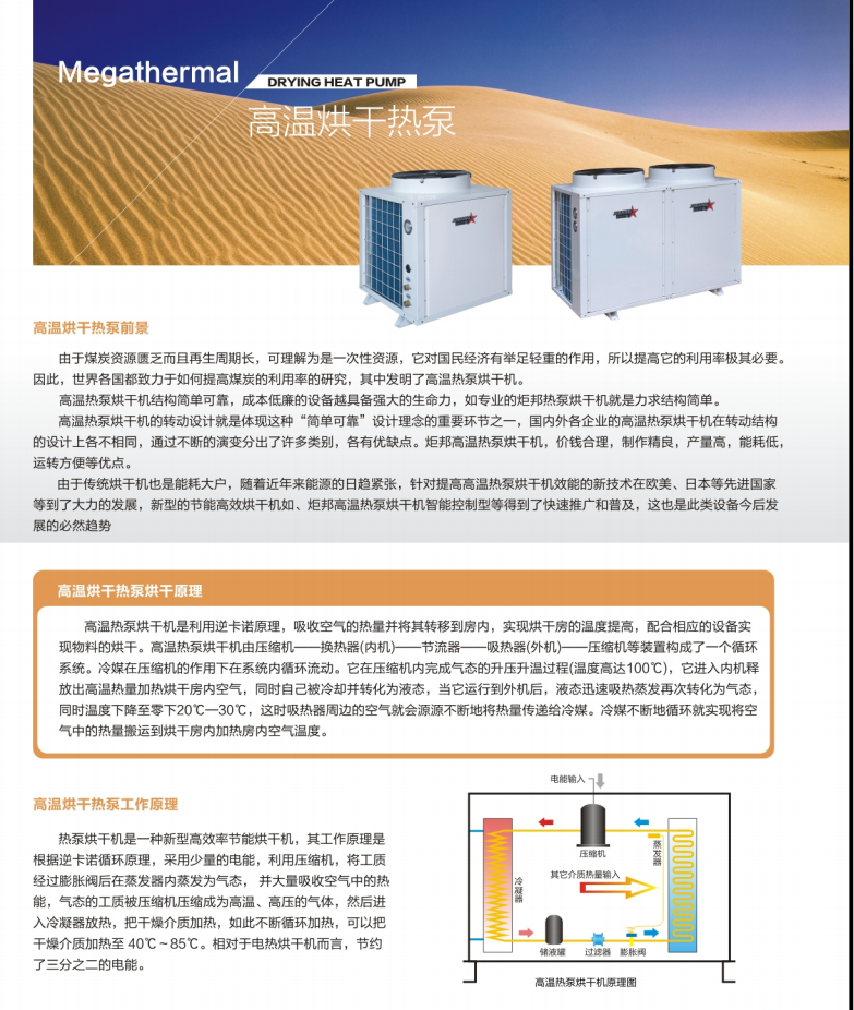 炬邦高溫烘干熱泵原理